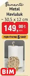 BENANTE METAL HAVLULUK ~ 30,5 X 12 CM BENANTE METAL HAVLULUK ~ 30,5 X 12 CM